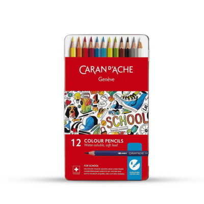 Caran Dache Water Soluble Pencils 12 Shades Set