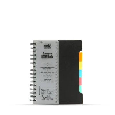 Solo Five Subject Ruled Notebook B5
