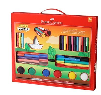 Faber-Castell Art Cart Kit with Paint Brush Gift for 4+