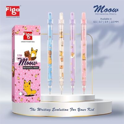 Figo Moow 0.7 Mechanical Lead Pencil with 10 Free 0.7mm leads (Pack of 10)