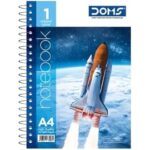 DOMS Single Line Spiral Notebook - 300 Pages
